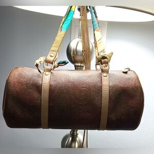Vintage ETRO Milano Handbag Paisley Barrel Bag ETRO Satchel Bag Lux Rehab Bags